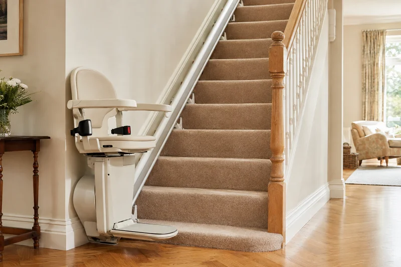 Stair lift in a welcoming home